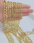 Real 14k Gold Chain Solid Cuban Curb Link Bracelet Necklace 3mm-10mm 7 -30  14kt