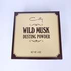 Vintage Coty Wild Musk Dusting Body Powder 4 Oz With Puff New Old Stock With Box
