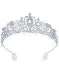 Crystal Tiara Crown With Combs For Women And Girls  Princess Queen Bridal Rhines