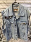 Vintage Wrangler Hero Denim Hog 2000 Harley Davidson Roseburg Or Biker Vest Xl