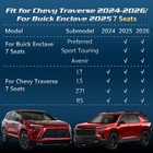 Floor Mats   Cargo Liner Fit For Buick Enclave 2025 2026   For Chevy Traverse  7