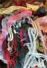 Vintage Colored Lace Trim Bulk Lot Sewing Craft Snippet Roll Doll Clothes