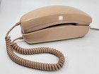 Vtg Rotary Phone Itt Slim Line Beige Heavy Metal Base Spain 1960   s Works Great 
