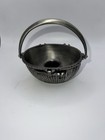 Rustic Metal Basket Weave Candle Holder     Vintage Home Decor