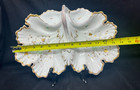 Antique Carl Tielsch Porcelain Double Divided Serving Dish W  Center Handle