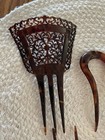 Antique Spanish Style Victorian Hair Combs  4  Celluloid Faux Tortoiseshell 