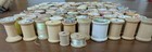 Lot Of 100 Vintage Wooden Sewing Spools - Various Brands - All Approx 1  High