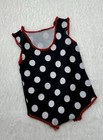 Gk Elite 18    Doll Leotard Gymnastics American Girl Outfit Black White Polka Dot