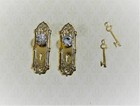 Dollhouse Miniature Doorknobs Gold Fancy Crystal Knobs Metal 1 12 Scale Cla05687