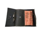 Antique Black Foldable Sewing Needle Case W snap Closure   Thimbles Rare