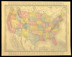 1895 Antique United States Map Of The Us Wall Art Original Vintage Decor