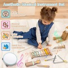 Musical Instruments For Toddlers 1-3   Montessori Wooden Percussion Set