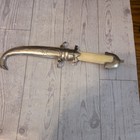 Dagger Bone Handle Curved Steel Blade Ornate Sheath No Identifying Markings