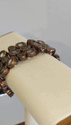 Morganite   Peridot In Copper Bracelet  Cleaned  Polished  Ships From Us  Gatsby