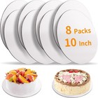 8 Pcs Cake Boards  White Cake Boards 10 Inch Round  Food-graded Cardboard Cak   