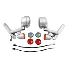 4 1 2  Led Spot Fog Light Bracket Turn Signals Fit For Harley Street Glide 94-24