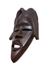 12x6 Hand Carved Vintage Wooden Masks Antique Wall Decor Hanging Wood Tribal Art