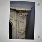 A Rococo Style Antique Carved Marble Fireplace Mantel Surround Circa 1900