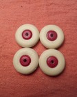 4 New White Rubber Tires 1  W  Hubs   2 Axles  2 Clips Hubley Cast Iron