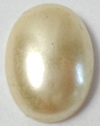 Vintage Japan 12 Of 14x10mm Ivory   Off White Oval Pearl Cabochon Cab Never Used