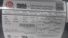 U s  Motors D1cpm1ph 1 Hp 3450 Rpm 115 230vac Cap-start run Air Compressor Motor