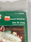 Bucilla  fireside Santa  Stocking Kit   32224 Jeweled Felt Christmas 18  Long