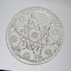 Vintage Crystal 14  Relish Serving Dish Tray Platter Solid Heavy Clear