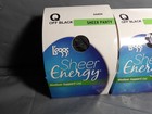 4 Packs Leggs Pantyhose Size Q Sheer Energy Medium Support Off Black