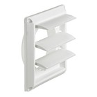 Lambro 1475w White Plastic Louvered Vent 3 Inch