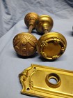 Vintage Brass Door Knobs   Sargent   Co  Cast Brass 1900 s Door Knob Backplates
