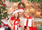 Cylyh 7x5ft Christmas Barn Wood Door Photography Backdrop Xmas Tree Snow Gift   