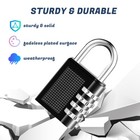 Combination Lock 4 Digit Padlock For School Gym Locker Anti Rust Weatherproof Us