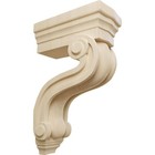 Ekena Millwork 3-3 8w X 6 5d X 10 5h Los Angeles Hollow Back Corbel - Rubberwood