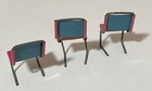 3 Vtg Metal Pink Dollhouse Patio Chairs Japan