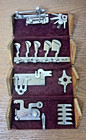 Antique Singer Sewing Machine Wood Puzzle Box With Attachments   Extra