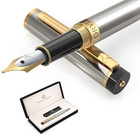 Fountain Pen Medium Nib Luxury Box   Include 6 Ink Cartridges And Ink Refill    