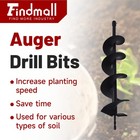 Earth Auger Drill Bits 4  6  8  10  12  For Gas Post Hole Digger - 3 4  Inner Di