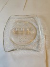 Holiday Inn Hotels Vintage Glass Cigarette Ashtray 1960s Vaulted 5   3 Slot