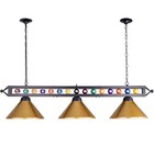 Wellmet 3 Light Pool Table Light  Billiard Lighting With Metal Lamp Shades Moder