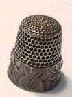 Antique Sterling Thimble With Roses