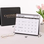18 Month Desk Calendar 2026  Jan To Jun 2027 Planner  10x8 Format  Black