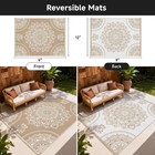 Waterproof Outdoor Rug 9x12 Reversible Plastic Straw Patio Camping Indoor Rv Mat