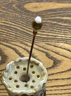 Antique Brass Torch Hatpin With An Opal Stone    9       Refined Victorian Style