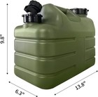 3 Gallon Water Container With Spigot  Portable Camping Jug  Bpa Green 