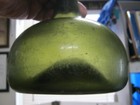  florida Keys Dug 1700-20 Open Pontiled squat Bulbous black Glass dutch Onion 