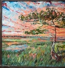 Al Black Florida Highwaymen Oil Painting Florida Sunset Landscape  Large   Fine 