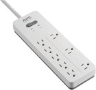 Surge Protector  White Power Strip Ph8w  2160 Joules  Flat Plug  8 Outlet Power 