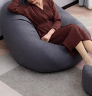 Large 90x110cm Bean Bag Chair Soft Lounge Seat Cover For Adults Indoor Use