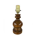 Mid Century Modern  Danish Teak Wood Brown And Gold Table Lamp Rare Style 10   