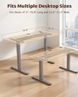 Topsky Dual Motor Electric Standing Desk Frame  225 Lbs Capacity  Grey  Adjustab